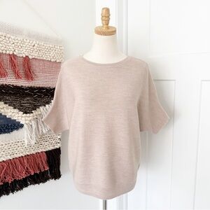 R LABEL Wool Dolman Sleeve Sweater Beige Sz XS
